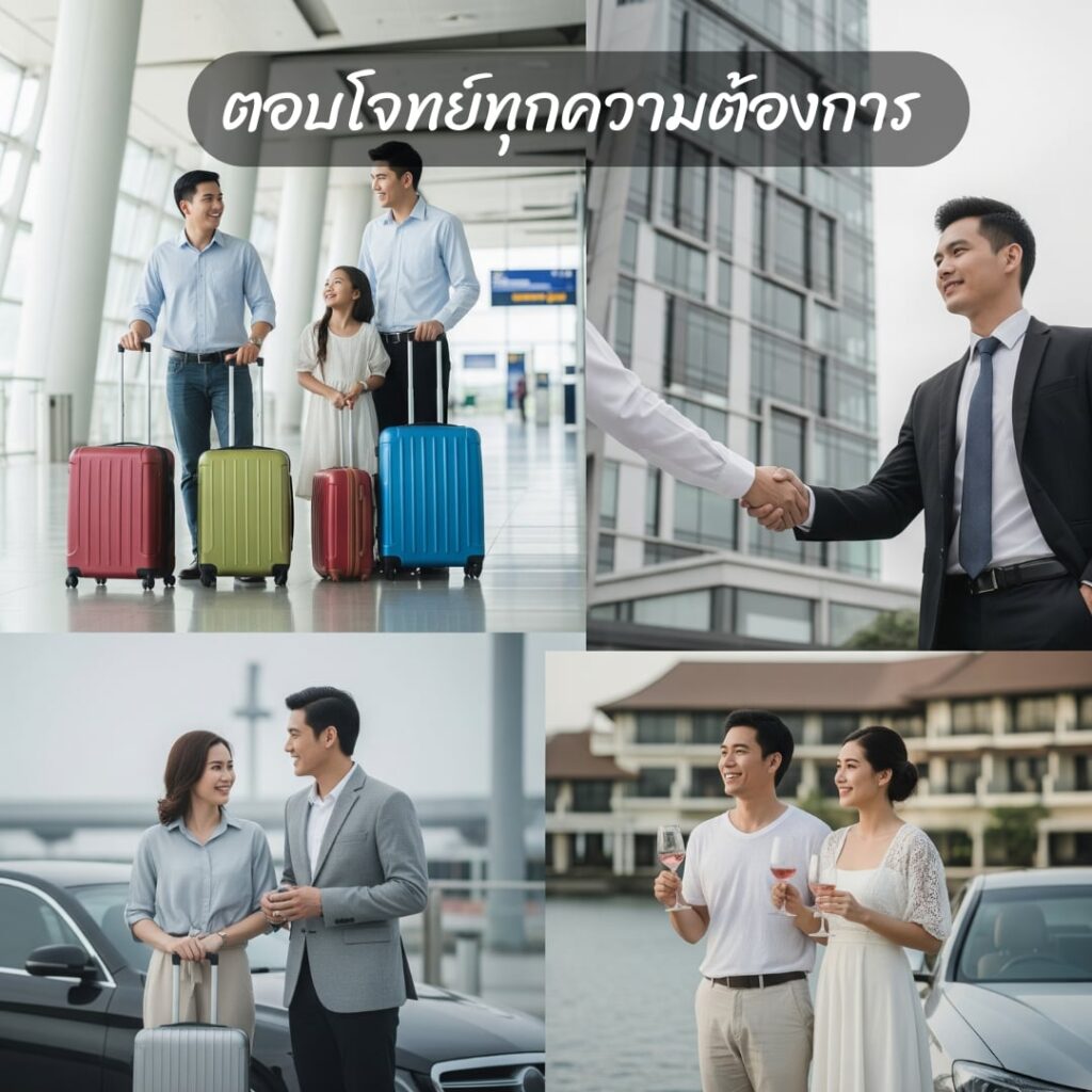 เหมาะสำหรับทุกความต้องการ: เช่ารถพร้อมคนขับในโอกาสต่างๆ ไม่ว่าคุณจะเดินทางไปสนามบิน ท่องเที่ยวต่างจังหวัด ติดต่องานสำคัญ หรือแม้แต่ต้องการความหรูหราสำหรับวันพิเศษ บริการเช่ารถพร้อมคนขับของเราตอบโจทย์ได้ทุกความต้องการ ให้การเดินทางของคุณราบรื่น ไร้กังวล.